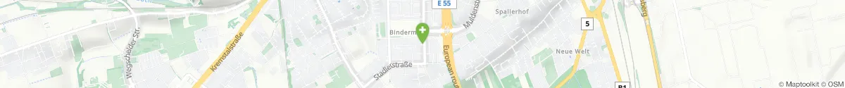Kartendarstellung des Standorts für Apotheke Bindermichl in 4020 Linz